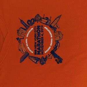 Orange Long Sleeve 2012 ING NYC Marathon Shirt women's Medium
